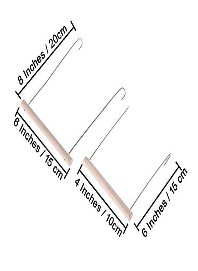 Western Era Playful Natural Perch Wood Perch Swing Toy Cage Hanging Platform, Climbing, Exercise Perch for Birds (Small & Large) (Pack of 2) - Image 3